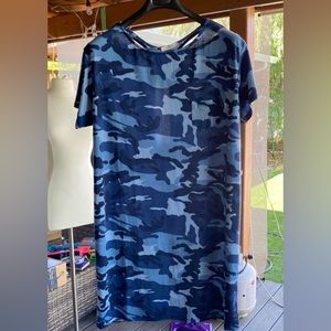 Cherish Blue Camo TShirt Dress